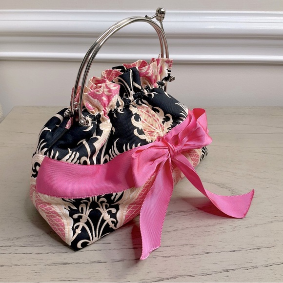 Fornash Pretty In Pink Printed Paisley Purse Handbag Womens Balletcore Coquette - Picture 2 of 4